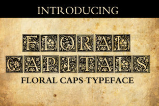 Floral Capitals: A Vintage Decorative Font for Web Designers