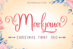 Happy Marlyana TrioFamily Handmade Calligraphy Font for Craft Sellers