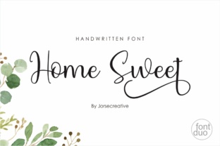 Home Sweet: A Handwritten Script Font for Editorial Designers
