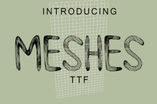 Meshes: The 3D Textured Decorative Font for Display Design