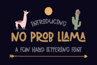 No Prob Llama: A Playful Hand Lettering Font for Editorial Design
