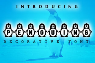 Penguins Decorative Font for Makers and Crafters