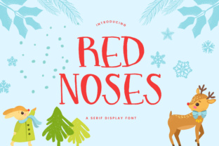 Red Noses: A Playful Holiday Serif Font for Crafters