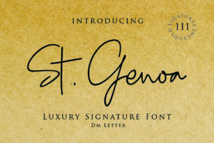St. Genoa – A Luxury Signature Typeface for Digital Creators