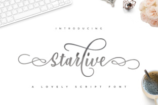 Starlive Script: Realistic Modern Calligraphy for Makers